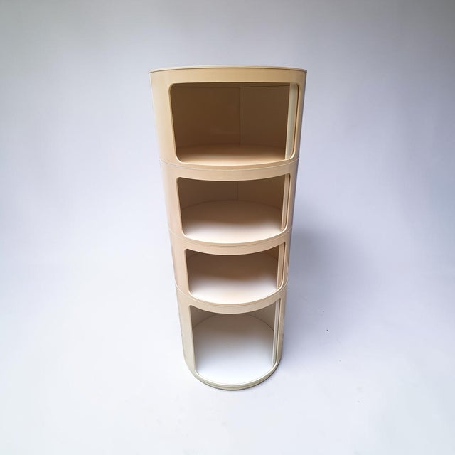 Cream Componibili Series Cabinet by Anna Castelli Ferrieri for Kartell, Italy, 1970s For Sale - Image 8 of 11