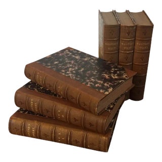 Fine Leather Bindings 6 Volumes "The Works of Daniel Webster" Books Published by Little Brown and Company, Boston 1854 For Sale