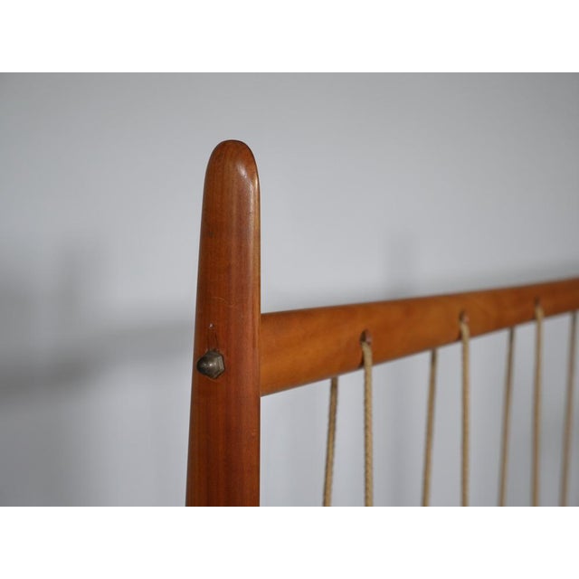 Kidney Table Flower Bench with Trellis Cords in Cherry Wood and Formica, 1950s For Sale - Image 13 of 14