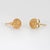 Vintage Portuguese 19k Yellow Gold Textured Small Stud Earrings Buttons, Pair For Sale - Image 4 of 5