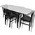 Mid-Century White Formica Extendable Drop-Leaf Dining Table, Set of 5 For Sale - Image 9 of 10