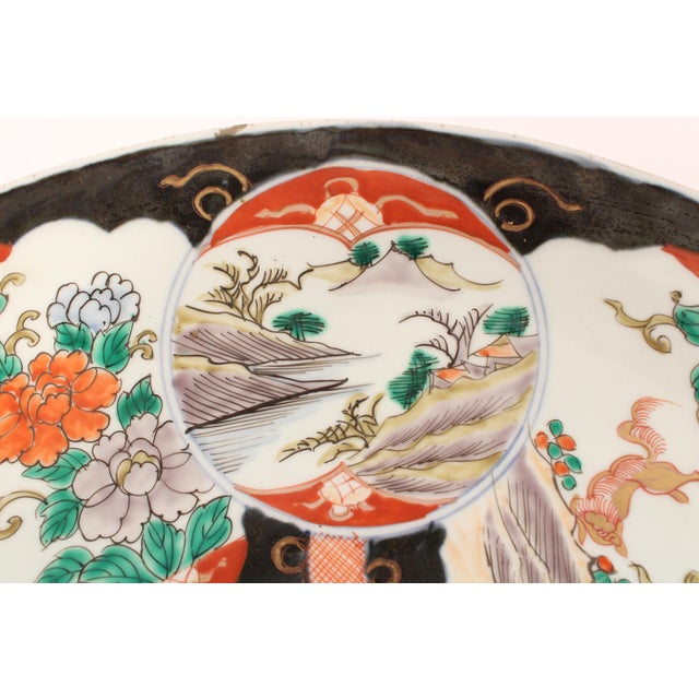 Antique 18.5" Diameter Japanese Imari Porcelain Charger For Sale - Image 4 of 9