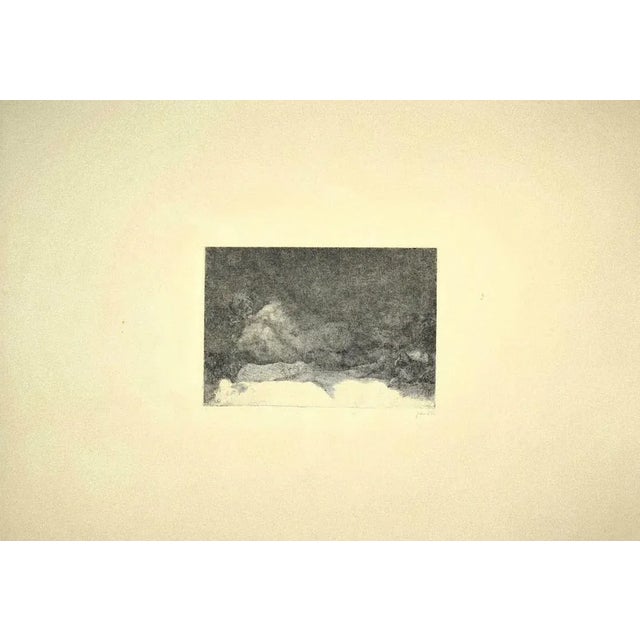 Woman Figure is an original artwork in etching technique on paper, realized by Edo Janich, in 1970s. In excellent...