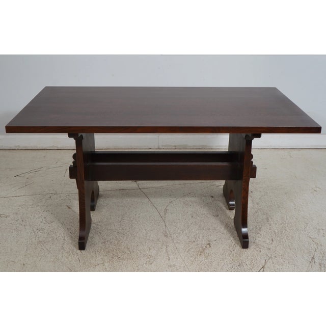 Age: Approx: 20 Years Old Details: Finish no.31 High Quality Construction Mousehole Trestle Base Arts & Crafts Style...