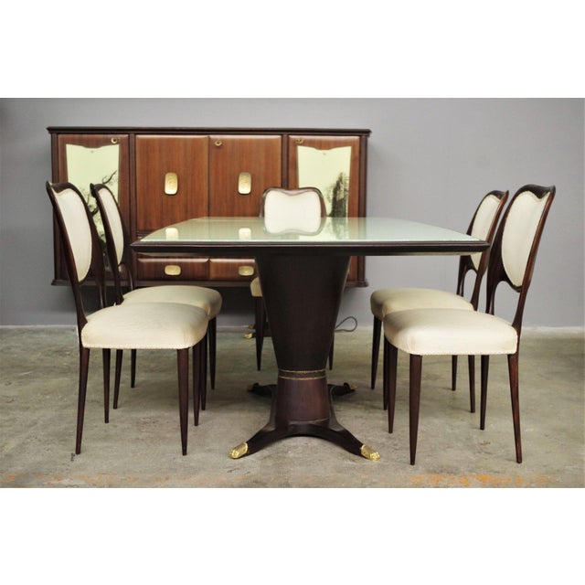1940s Vintage Dining Set from Fratelli Rigamonti, Desio, 1940s, Set of 9 For Sale - Image 5 of 10