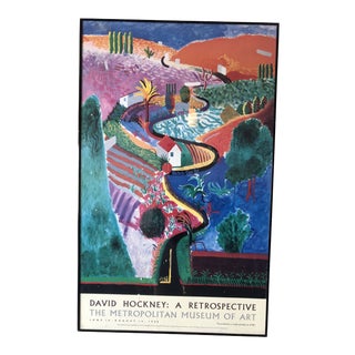 David Hockney 1988 Metropolitan Museum of Art “Nichols Canyon” Lithograph Print For Sale