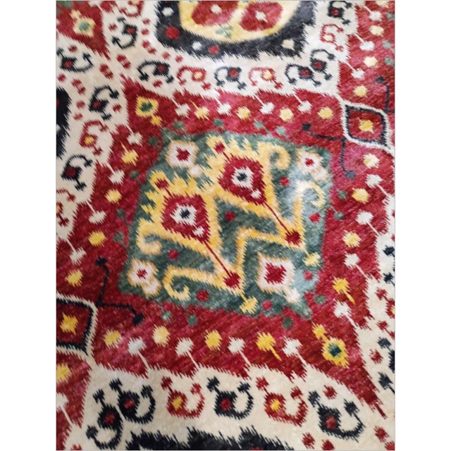 Genuine Hand-Knotted Ikat Rug. 8'x 10'3" For Sale In Los Angeles - Image 6 of 17