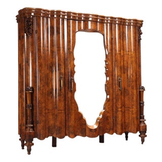 Art Deco Wardrobe in Walnut For Sale