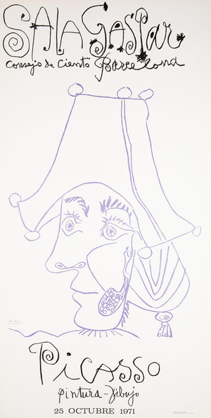 Pablo Picasso, Exposition Sala Gaspar Barcelone, Lithograph