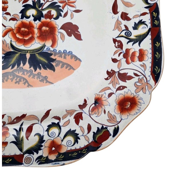 Large 19th-Century Amherst Japan South Wales Pottery Platter For Sale In San Francisco - Image 6 of 18
