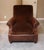 English Distressed Leather and Velvet Reading Chair For Sale - Image 3 of 8