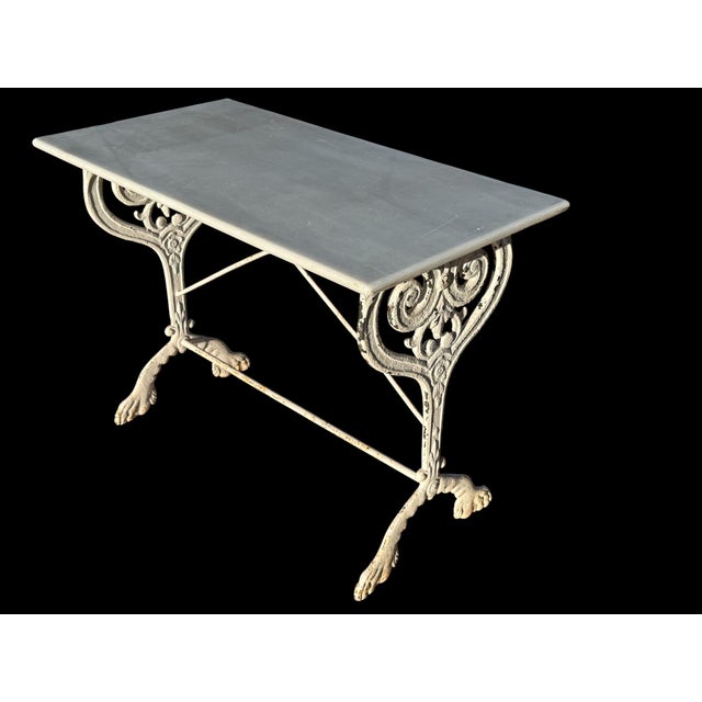 Antique French Cast Iron and Marble Bistro Table, 1900s For Sale - Image 15 of 18