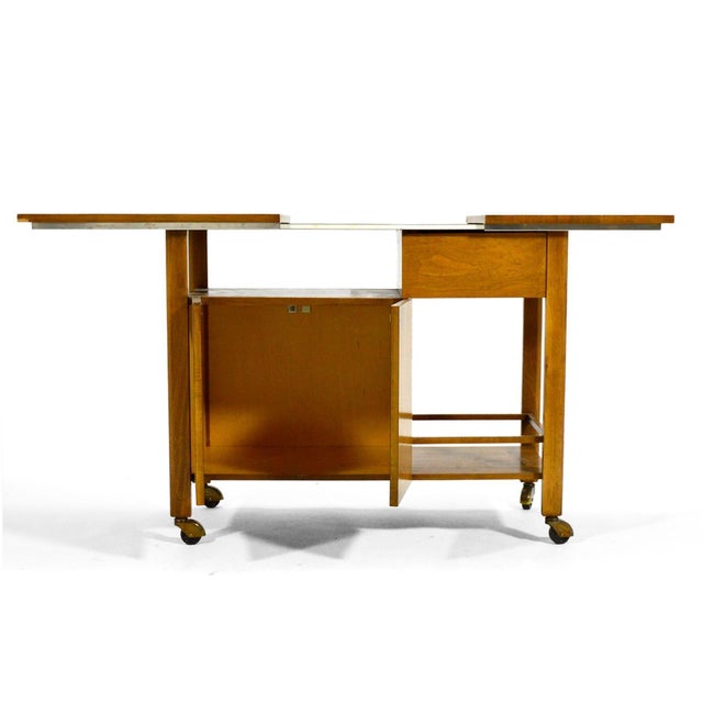 John Widdicomb Bar Cart / Server with Expanding Top For Sale - Image 9 of 11