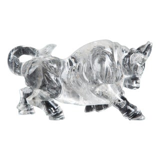 Rock Crystal Bull For Sale
