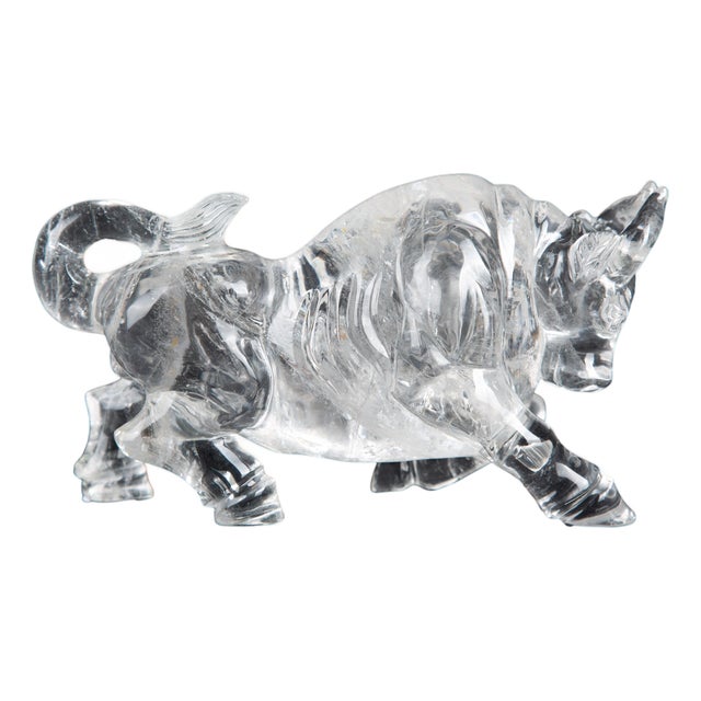 Rock Crystal Bull For Sale