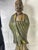 Olive Vintage 1940s Monk Figurine Lamp With String Shade For Sale - Image 8 of 11