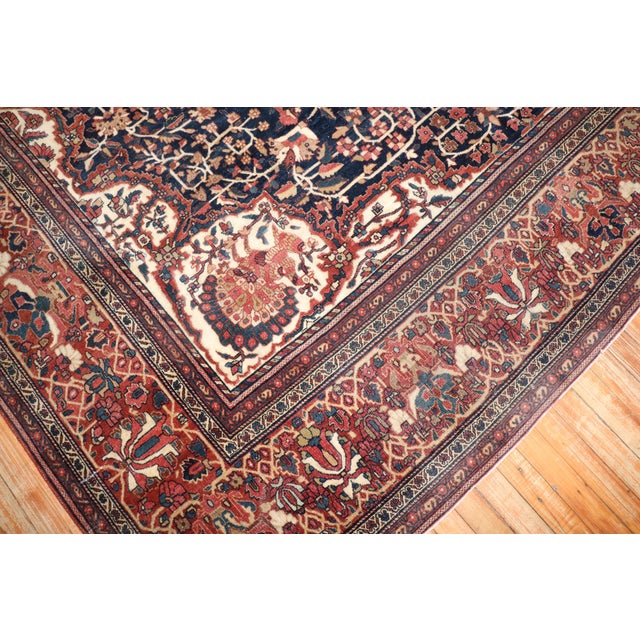 Zabihi Collection 19th Century Persian Sarouk Ferehan Rug - 8'4" x 11'11" For Sale - Image 12 of 12