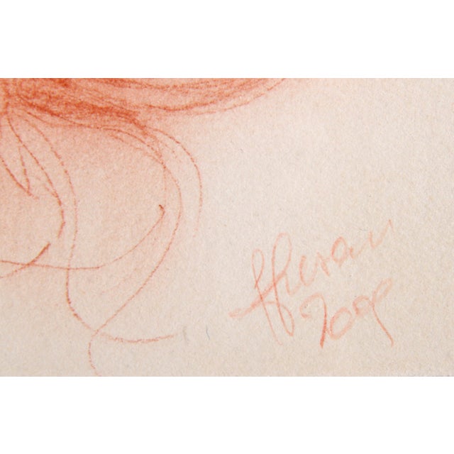Artist: Franco Fusari, Italian (1945 - ) Title: Paola I Year: 2009 Medium: Conte Pastel on Paper, signed Size: 14 in. x...