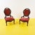 Wood Vintage Wooden and Velvet Armchairs, Set of 2 For Sale - Image 7 of 7