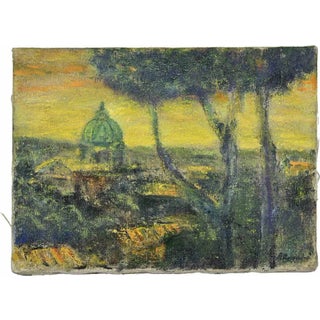 Pino Romanò, Afternoon in Rome, Oil Painting, 2000 For Sale