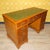 Edwardian English Desk in Yew Wood and Green Embossed Leather Top, 1960s For Sale - Image 14 of 16