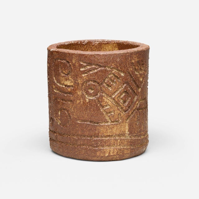 Win Ng Early Brush Pot, Circa 1960 For Sale - Image 4 of 6