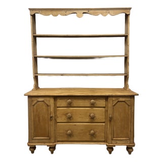 19th Century English Pine Dresser For Sale