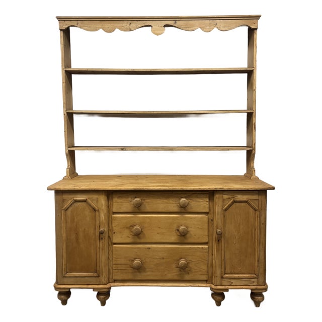 19th Century English Pine Dresser For Sale