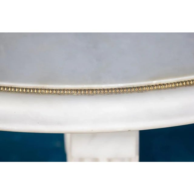 White Italian Carrara White Marble Console Tables, 1950s, Set of 2 For Sale - Image 8 of 10