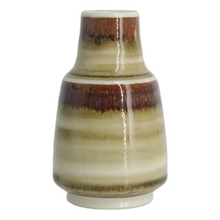 Small Scandinavian Brown Stoneware Vase by Gunnar Borg for Höganäs Ceramics, 1960s For Sale