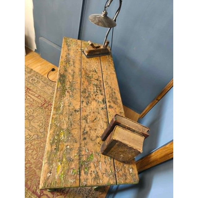 Industrial Wooden Worktable with Drawers, 1950s For Sale - Image 11 of 18