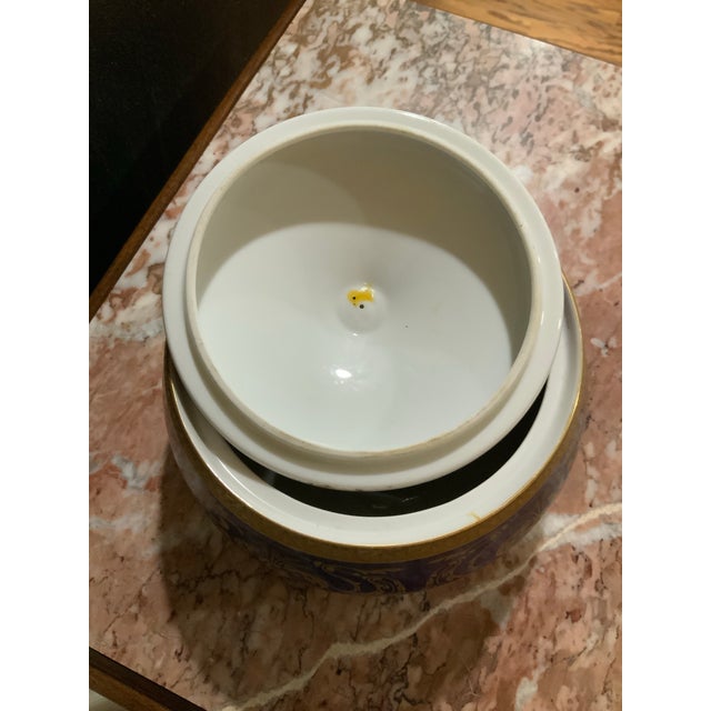 Rudolf Wächter Bavarian Cobalt Covered Dish With Hand Decorated Gold Gilt – German Porcelain - Grandmillennial, Palm Beach & Traditional - See Pics! For Sale - Image 11 of 11