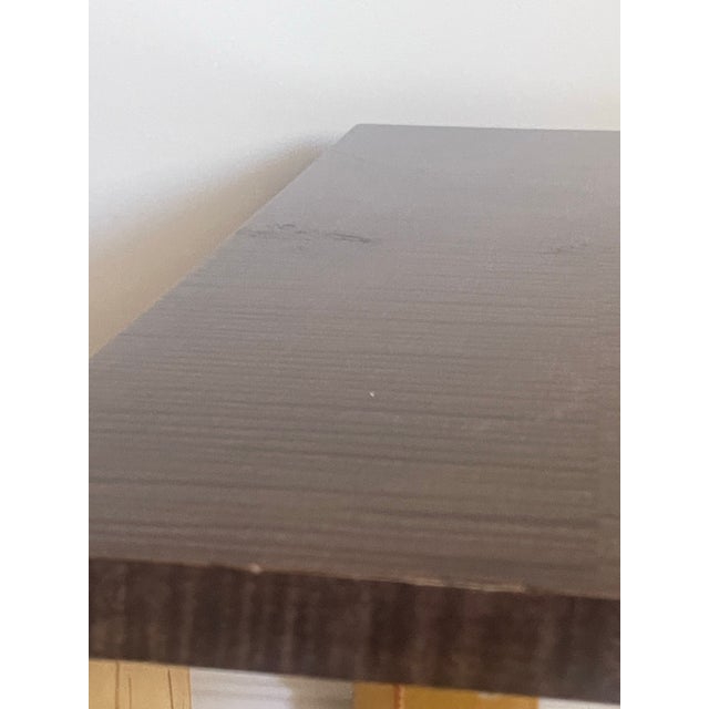 2020s Theodore Alexander Metallic Signature Side Table Gold Leaf Platinum Sycamore Bunching For Sale - Image 5 of 12