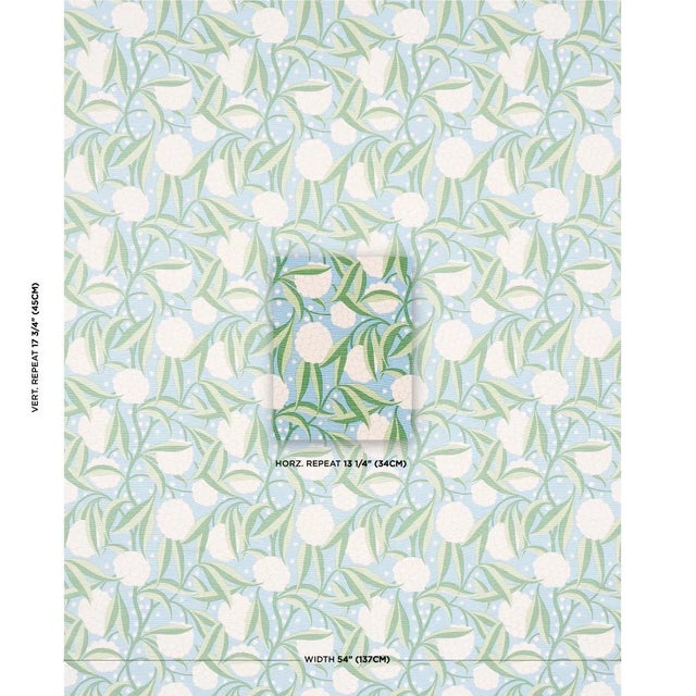 A painterly floral, Rubus features stylized two-tone leaves and large graphic globes of flowers. Also available as a...