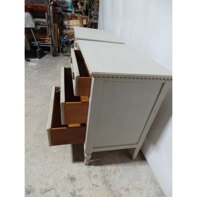 Wood Gustavian Style 3 Drawer Chest of Drawers For Sale - Image 7 of 14
