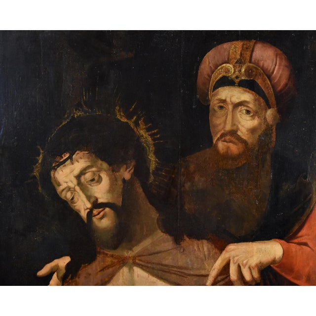 Circle of Michael Coxie, Ecce Homo, Pontius Pilate, 1580, Oil on Board, Framed For Sale - Image 3 of 14