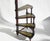 Amazing Victorian wooden library stairs from the 50's with 4 steps in total. The staircase has its original green leather...