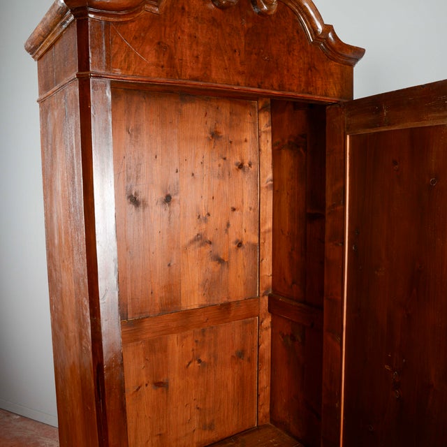 Antique Single-Door Wardrobe with Mirror, 1890s For Sale - Image 15 of 18