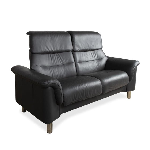 Modern Green Leather Como Two-Seater Sofa from Stressless For Sale - Image 3 of 17