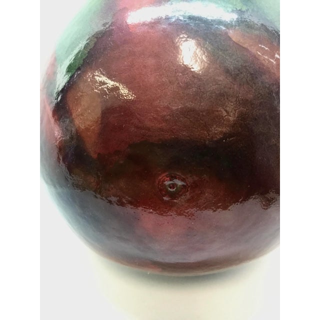 Large Round Vintage Gourd Hand Painted Hanging Ornament For Sale In Portland, ME - Image 6 of 11