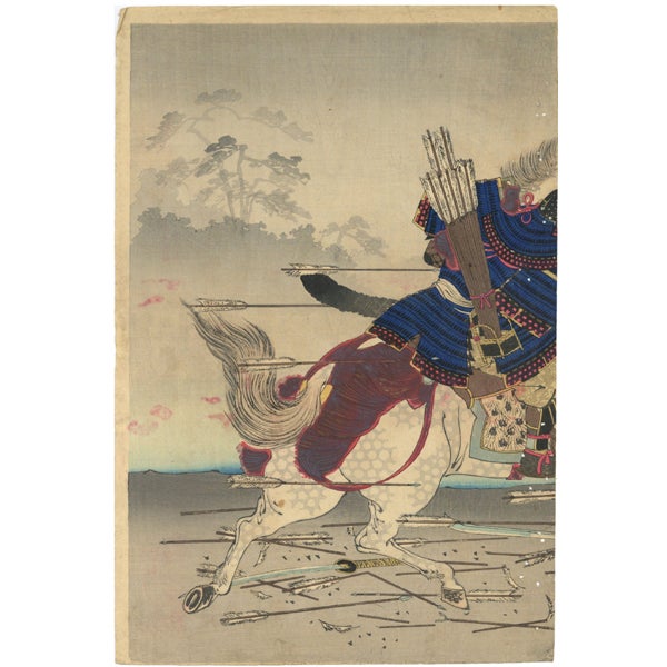 The Epic Narrative This masterfully executed triptych by Yosai Nobukazu (1872-1944) captures the visceral energy of a...