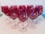 Vintage 1960s Cranberry Iridescent Glass Wine Stems, Set of 12 Elevate your entertaining with this beautiful set of 12...