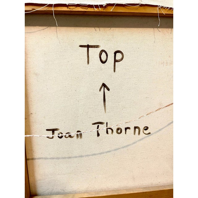 Textile Joan Thorne, Large Colorful 1980s New York Abstract Expressionist Oil Painting Joan Thorne, 1989 For Sale - Image 7 of 9