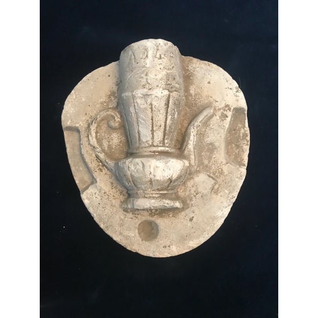Neoclassical 1930s Plaster Urn Wall Sculture For Sale - Image 3 of 9