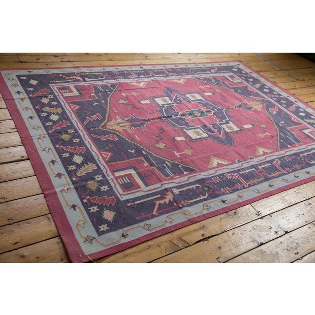 Vintage Stone Wash Dhurrie Rug - 6'2" X 8'11" For Sale - Image 10 of 11