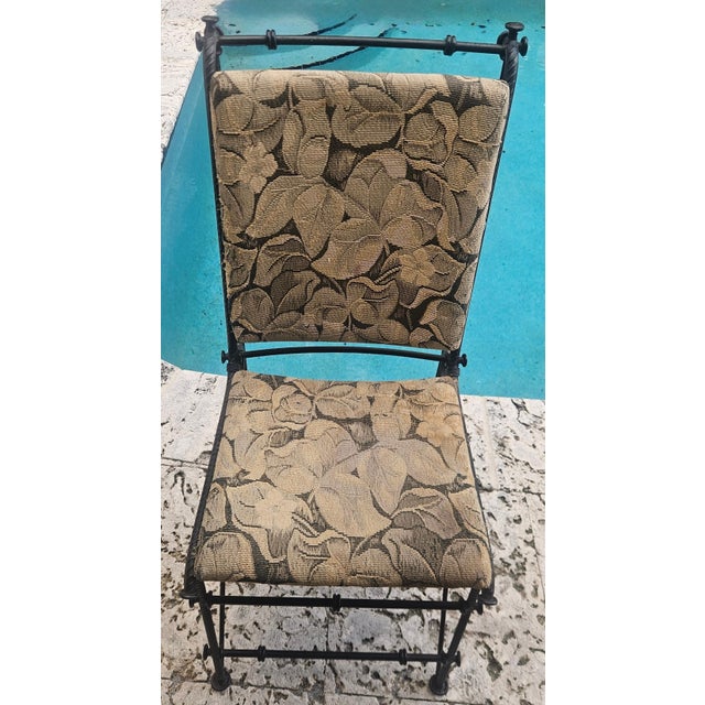 Set of Eight Ilana Goor Forged Iron Dining Chairs Mexico, Circa 1980s For Sale - Image 10 of 10