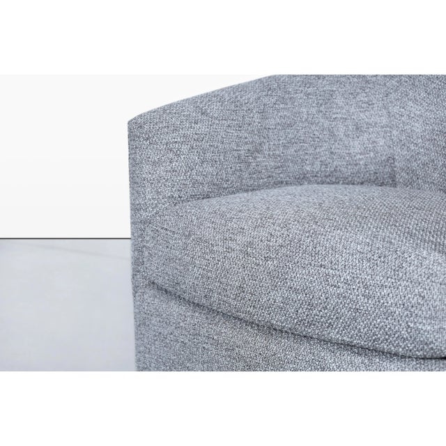 Mid-Century Modern Chrome Swivel Lounge Chairs by Milo Baughman for Thayer Coggin For Sale - Image 9 of 12