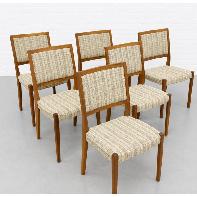 Mid-Century Modern Set of Six Vintage Mid Century Modern Walnut Dining Chairs by Svegards | Scandinavian Mid Century Modern, C. 1960's For Sale - Image 3 of 14