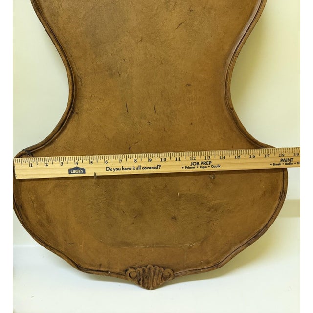 28" Vintage French Provincial Carved Wood Display Plaque or Lavabo Backing For Sale - Image 15 of 15