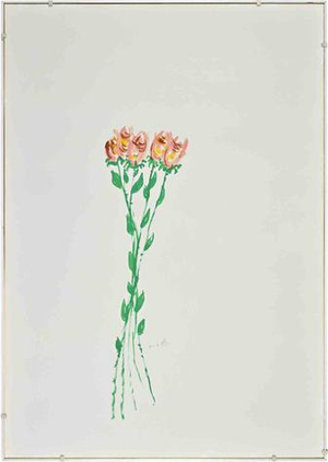 Bouquet of Flowers, Tempera on Cardboard, 1990s